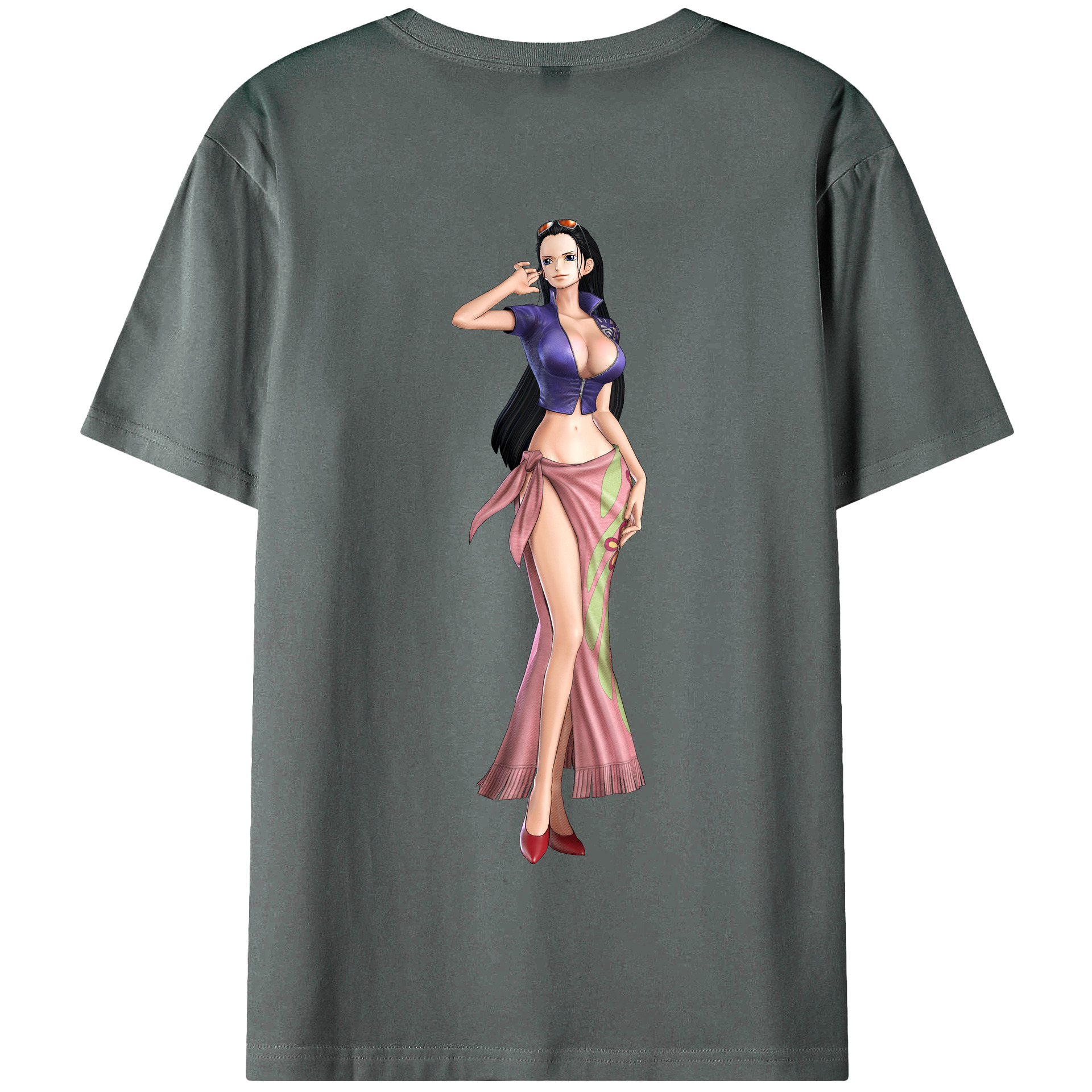 ワンピース ニコ・ロビン ONE PIECE Nico Robin 綿100％半袖Tシャツ（背面プリント）